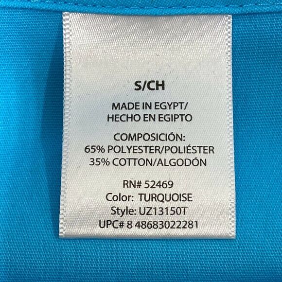 Walmart Solid Blue Scrub Top Shirt Size Small S - Picture 6 of 10